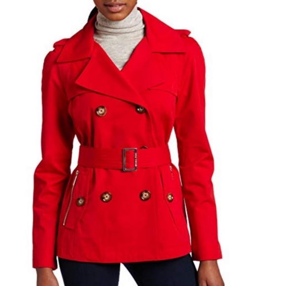 MICHAEL Michael Kors Jackets & Blazers - Michael Michael Kors Red Trench Size XS
